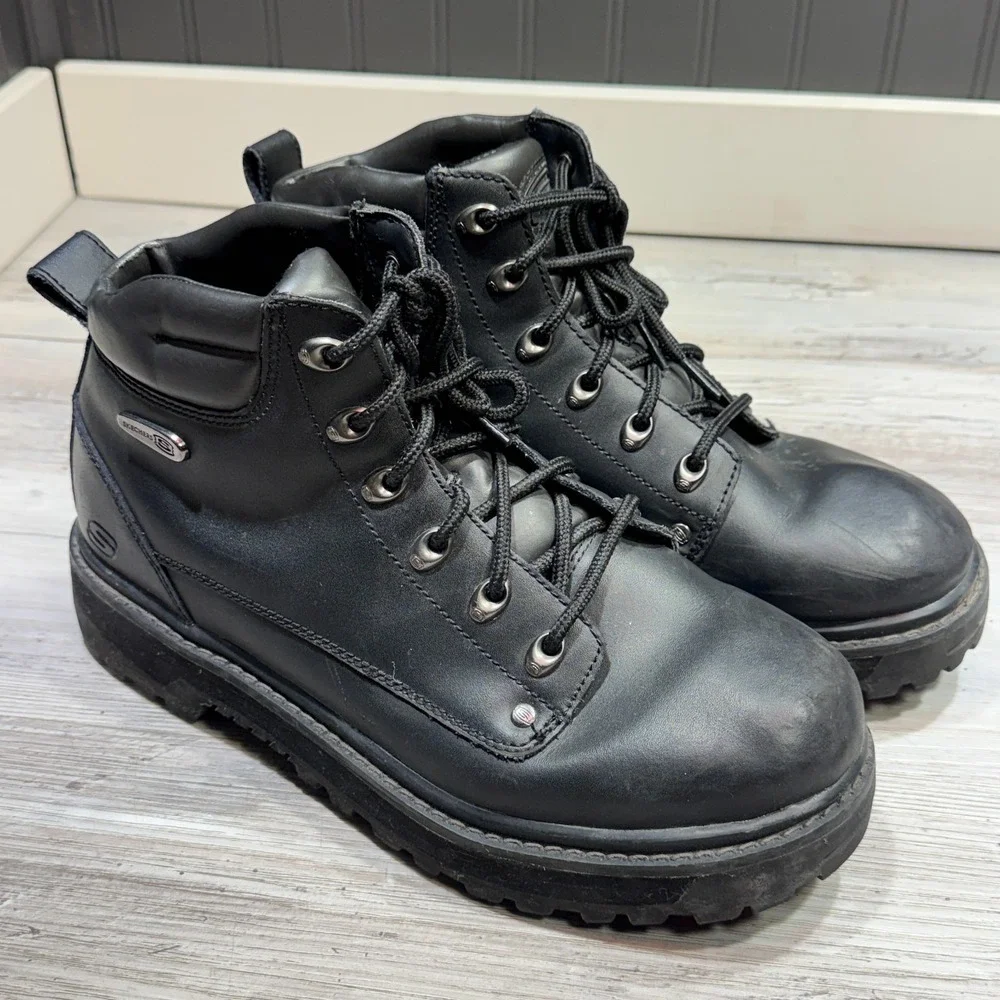 Skechers Men's Mariners-Pilot Black Utility Boot 4473EW Men's Sz 10.5 EXTRA WIDE